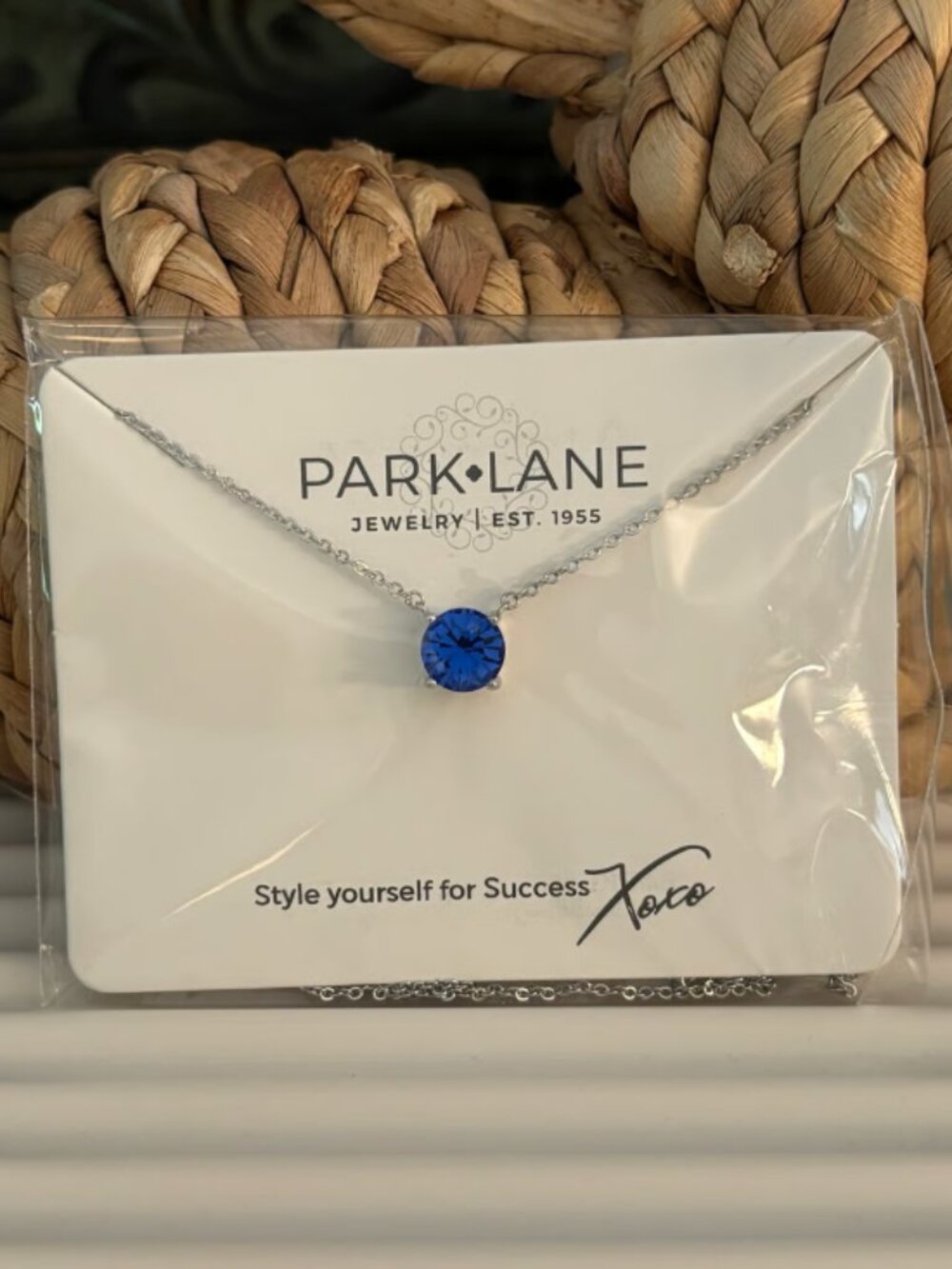 Park Lane Impression Necklace Sapphire Blue